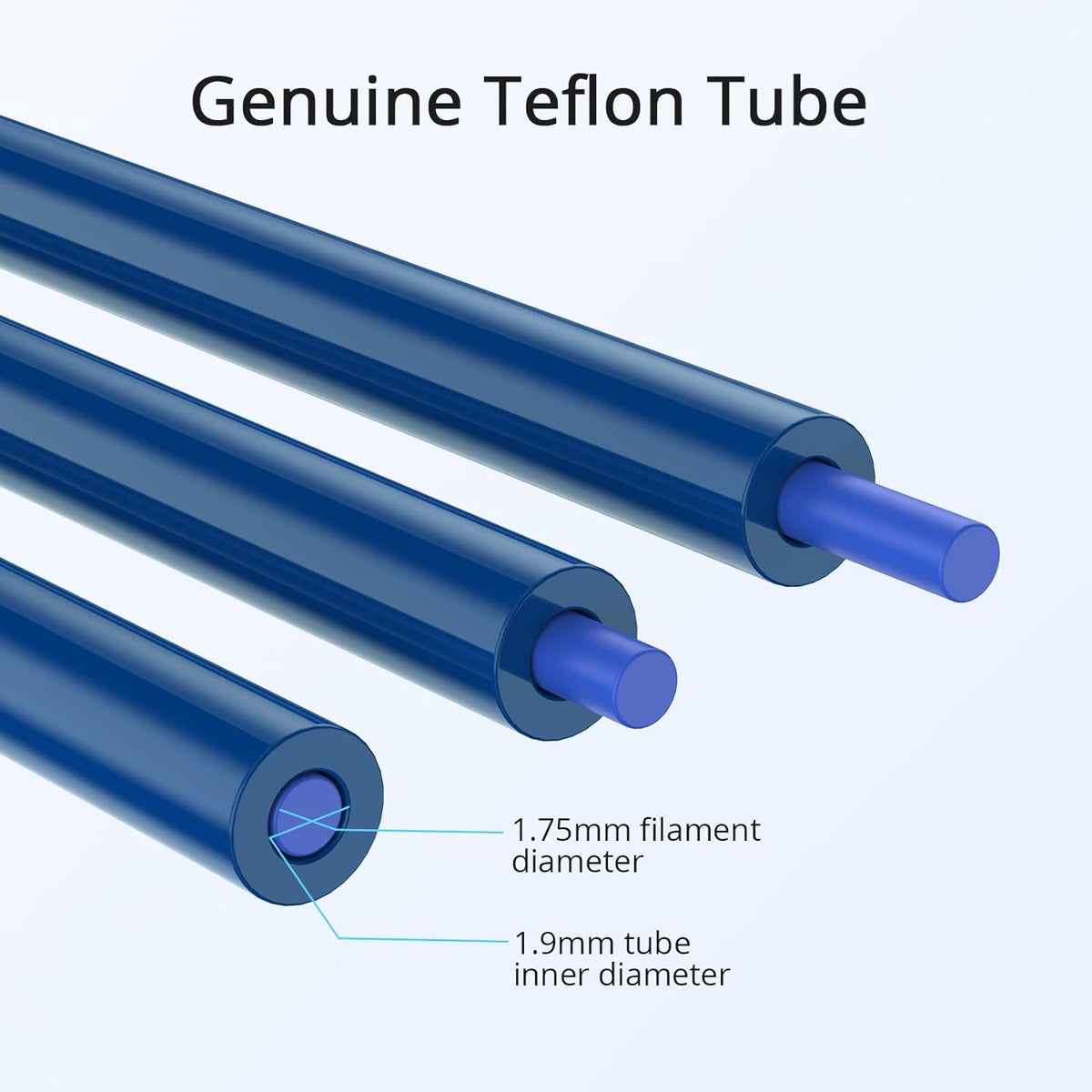 Capricorn Teflon Tube Bowden PTFE Tubing XS Series 1M for 1.75mm Filament with 2X PC4-M6 & 2X PC4-M8 Pneumatic Fittings & Tube Cutter for Creality Ender 3/Ender 3 V2/Ender 3 Pro/CR-10 3D Printer