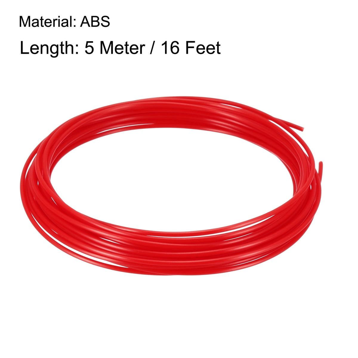 3D Pen Filament Refills,16Ft 1.75mm ABS Filament Refills,Dimensional Accuracy +/- 0.02mm,for 3D Printer,Red