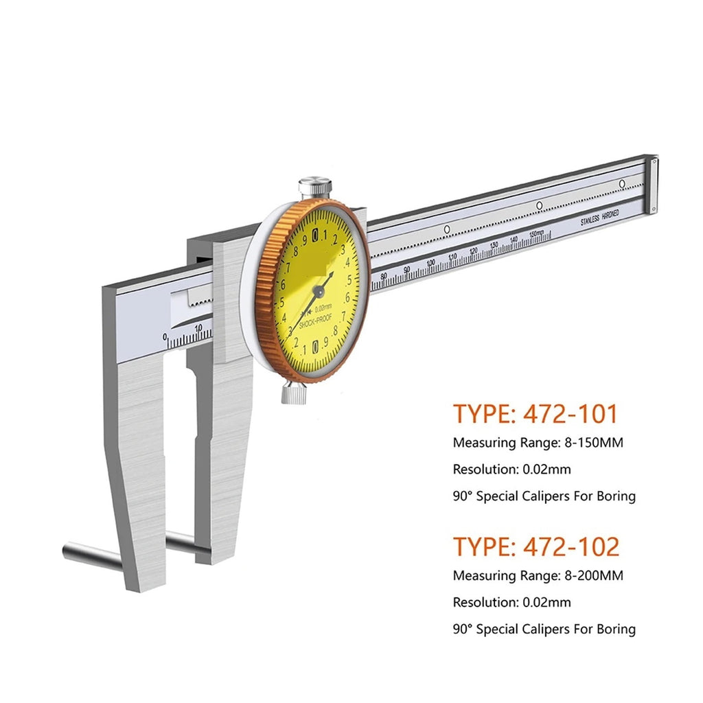 90 Degree Precision Electronic Stainless Steel Boring Special Caliper Inner Diameter Measurement Tool Aperture Digital Caliper