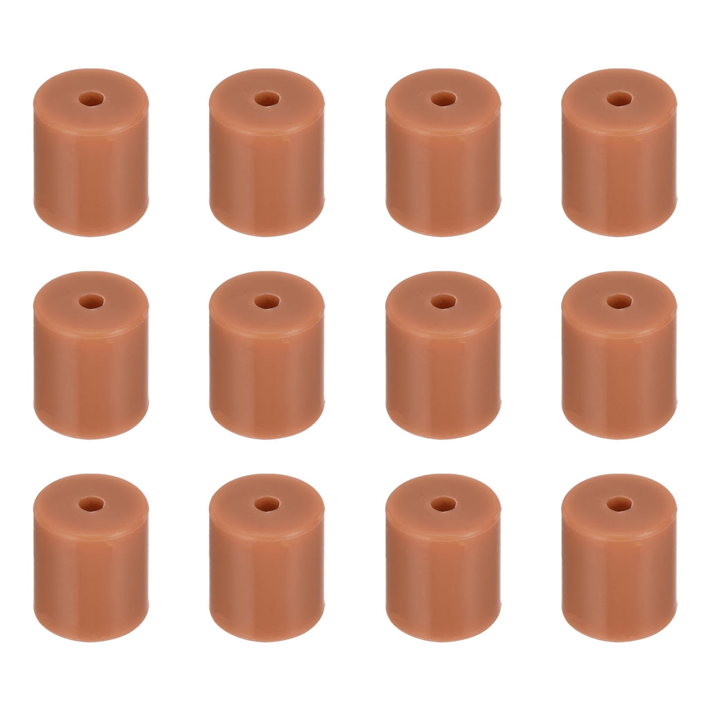 12Pcs Silicone Bed Mounts 3D Printer Heat Bed Silicone Leveling Column Silicone Buffer 18mm for 3D Brown