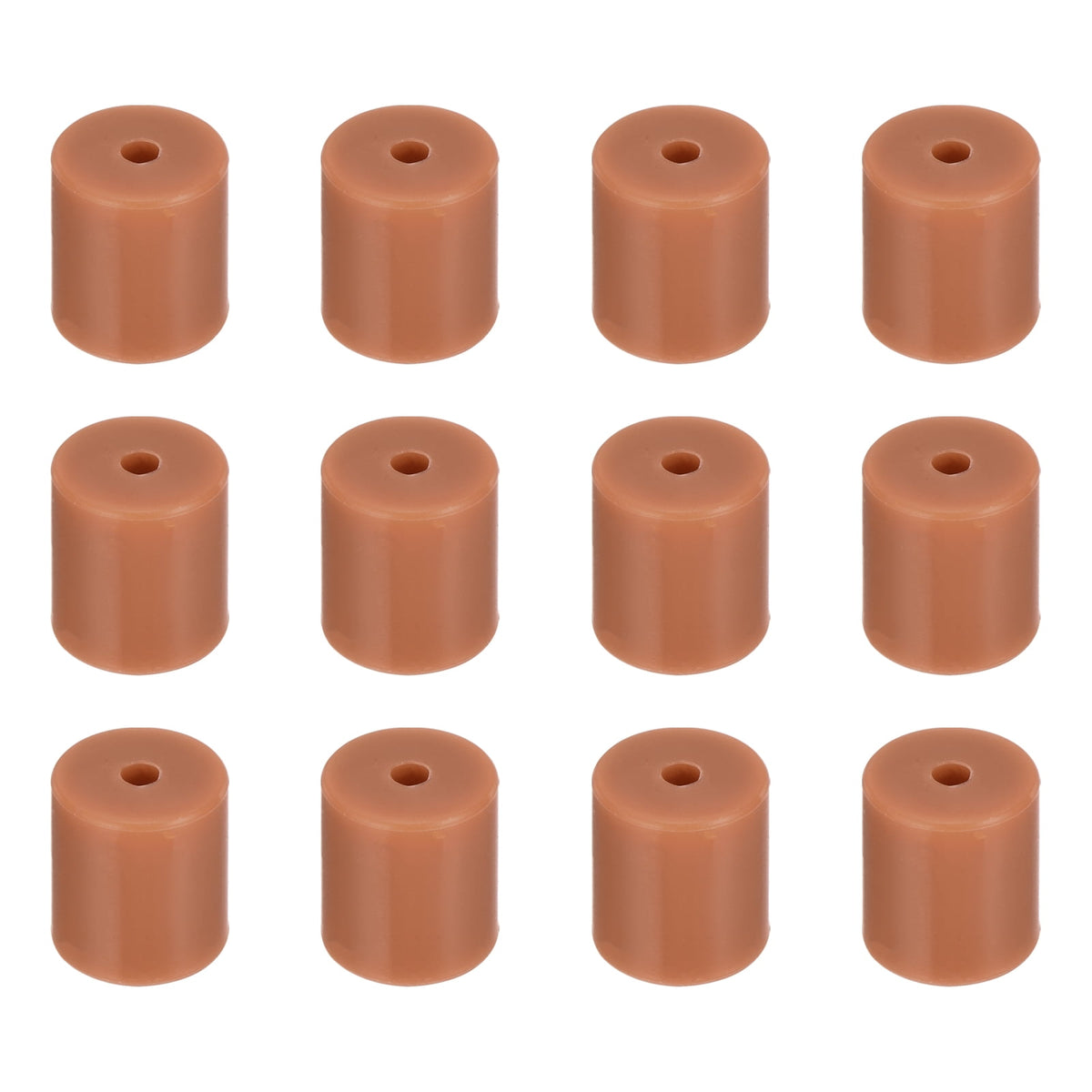 12Pcs Silicone Bed Mounts 3D Printer Heat Bed Silicone Leveling Column Silicone Buffer 18mm for 3D Brown