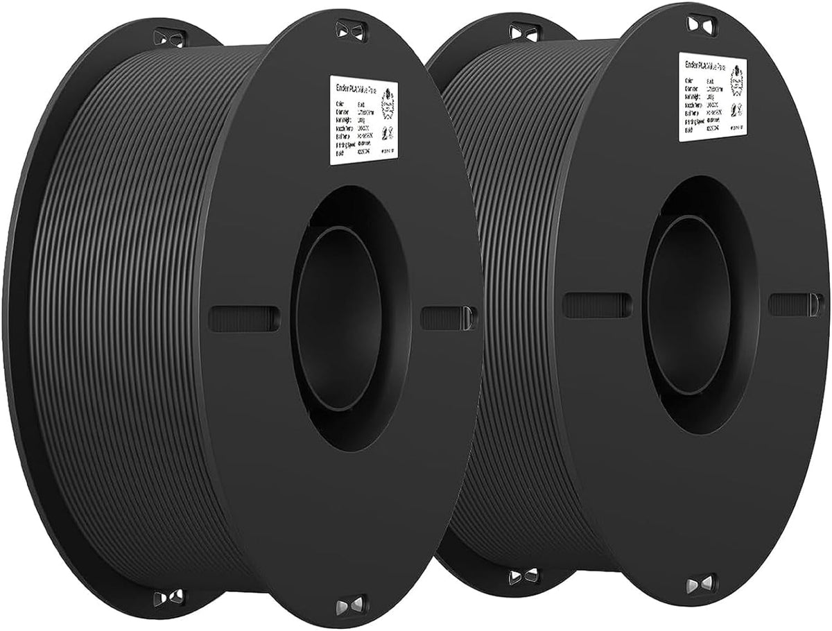 2-Pack Creality 3D Printer Filament, 1.75mm PLA Filament Bundle 2kg for 3D Printing, Ender PLA Filament No-Tangling, Strong Bonding & Overhang Performance, Accuracy +/- 0.02mm, Black & White