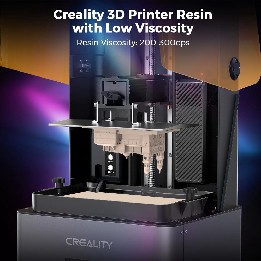 Official 8K 3D Printer Resin，1kg High Precision 405nm UV-Curing Resin Low Shrinkage, Excellent Fluidity Standard Photopolymer Resin for LCD DPL 3D Printing, Blue