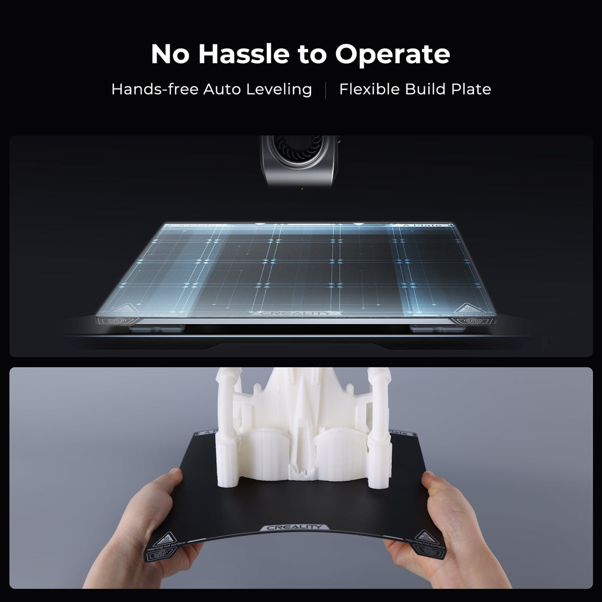 Creality K1 3D Printer Upgrade 600mm/s High-Speed 3D Printer with 4.3" Color Touch Screen, Hands-Free Auto Leveling, Dual Fans Cooler, One Tap Self-Test, Printing Size 220*220*250mm