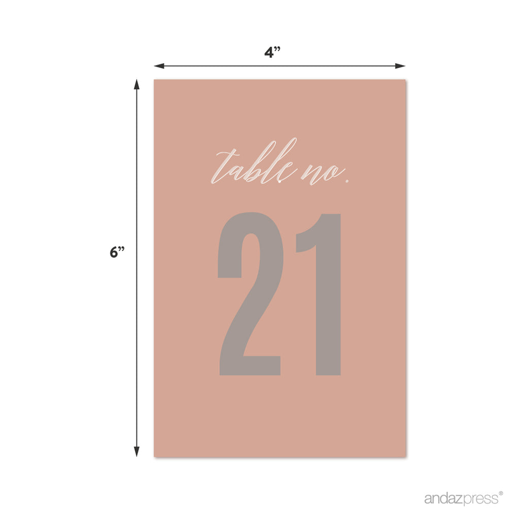Signature Rustic Pastels Party, Table Numbers 21-40, 4x6-inch, 1-Set