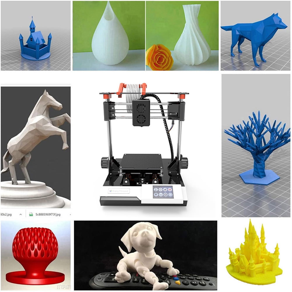 Open Box EasyThreed K6 3D Printer for Kids and Beginners, Desktop FDM 3D Printer with 2.4'' Touchscreen Control, 10m PLA Filament, Quick Assembly, Print Size 3.94x3.94x3.94in