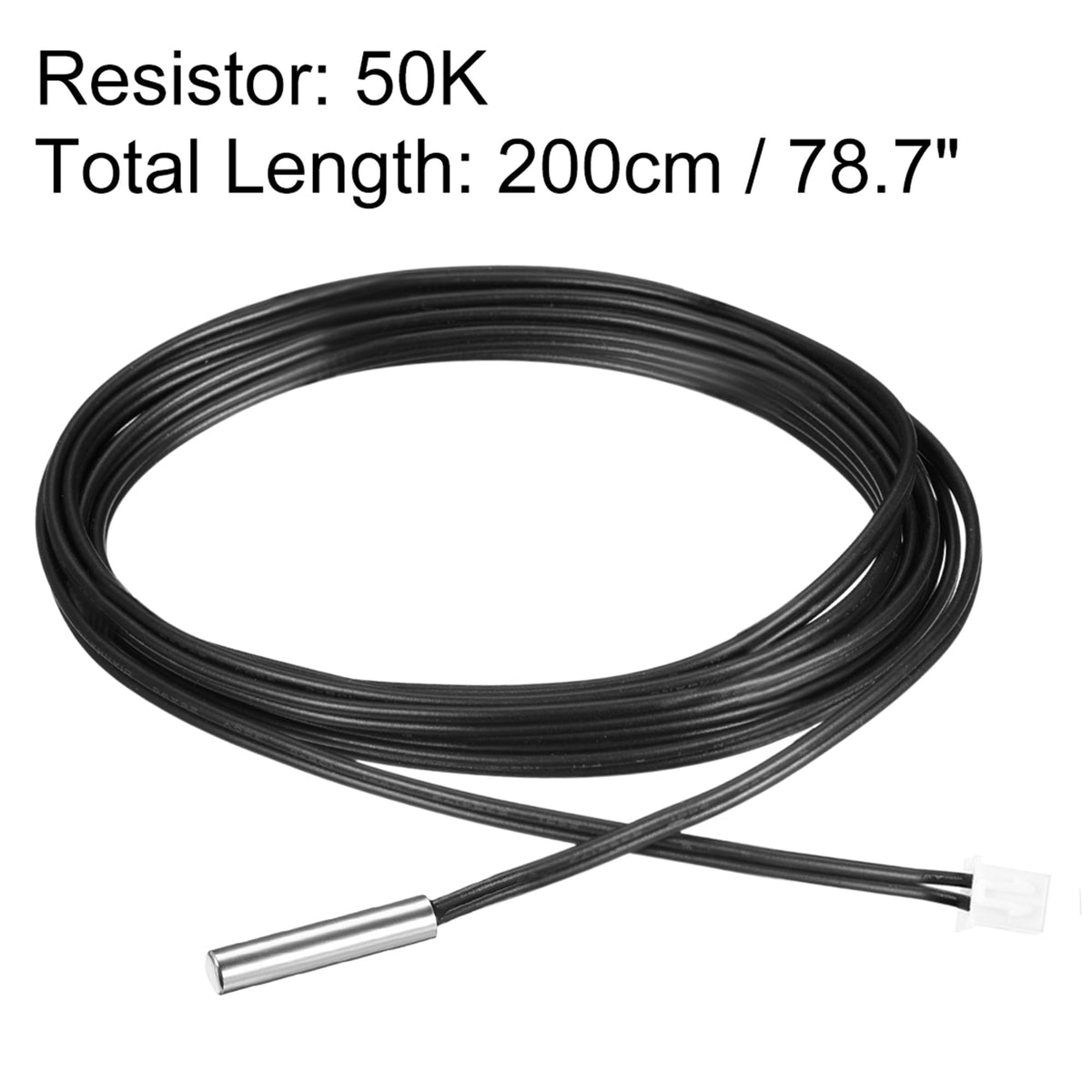 50K NTC Thermistor Probe 78.7 Inch Temperature Sensor for Air Conditioner
