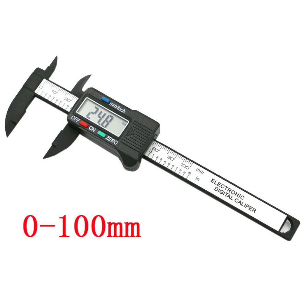 Cadorn 100mm/4 - inch LCD Digital Electronic Carbon Fiber Vernier Caliper - Precision Gauge Micrometer for Accurate Measurements
