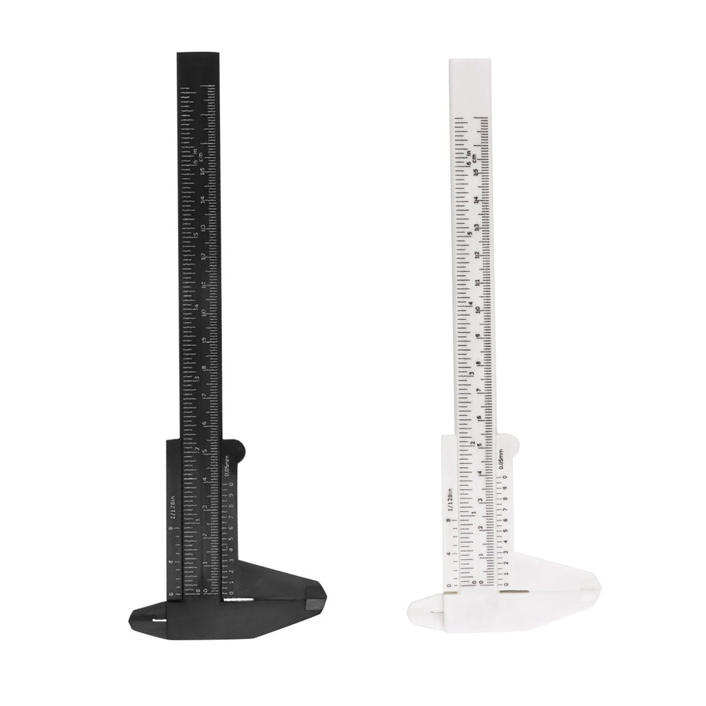 LOLIPPYY 2-Pack Lightweight Plastic 150mm Caliper Gauge for Accurate Step Depth and External Measurements