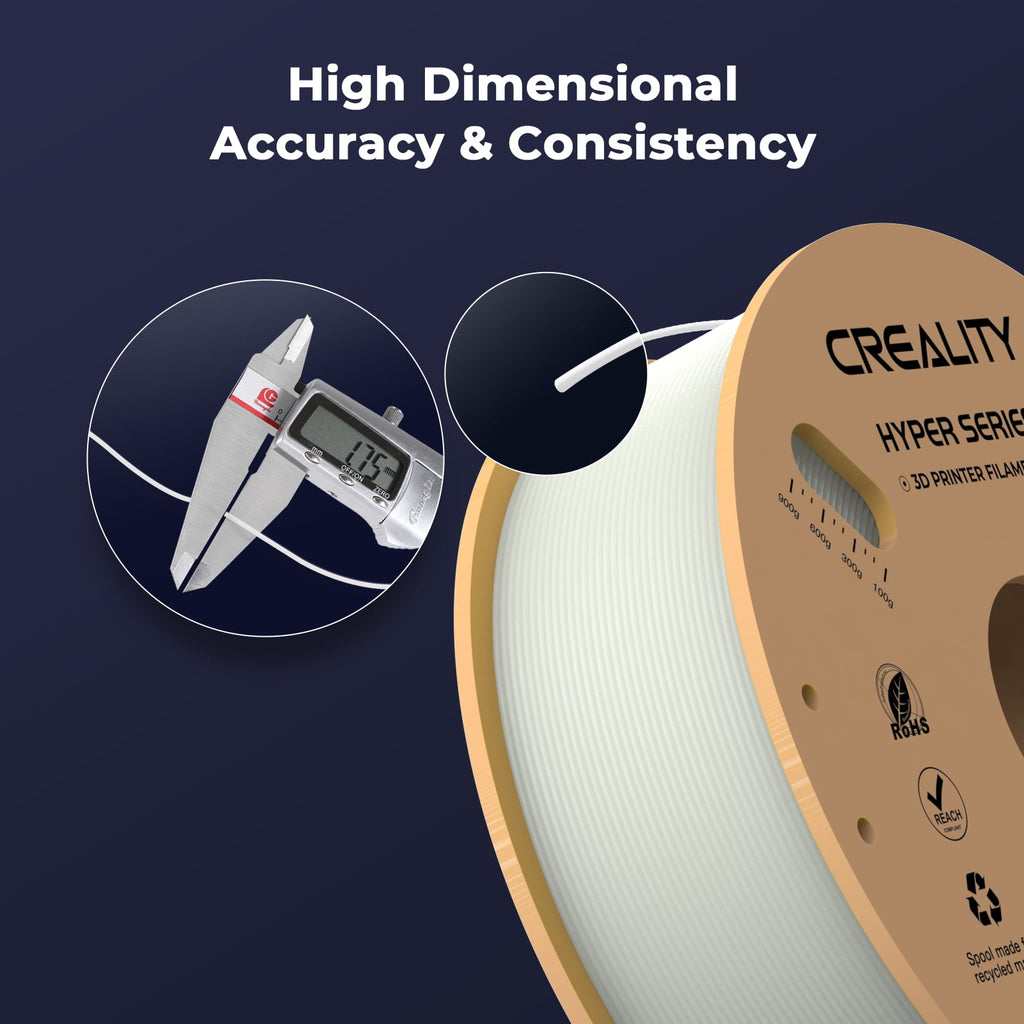 Creality Hyper PLA Filament 3D Printer Filament 600mm/s Higher Toughness High-Speed Printing Dimensional Accuracy +/- 0.03mm 1kg(2.2lbs) Compatible with Most 3D Printers, Red