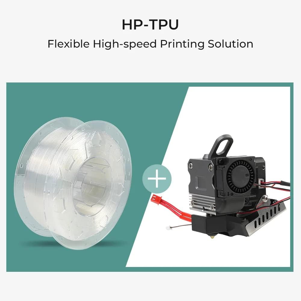 Creality HP-TPU 3D Printing Filament, 1kg(2.2lbs) 1.75mm with High Flexibility UV Resistant Anti-Aging,Transparent