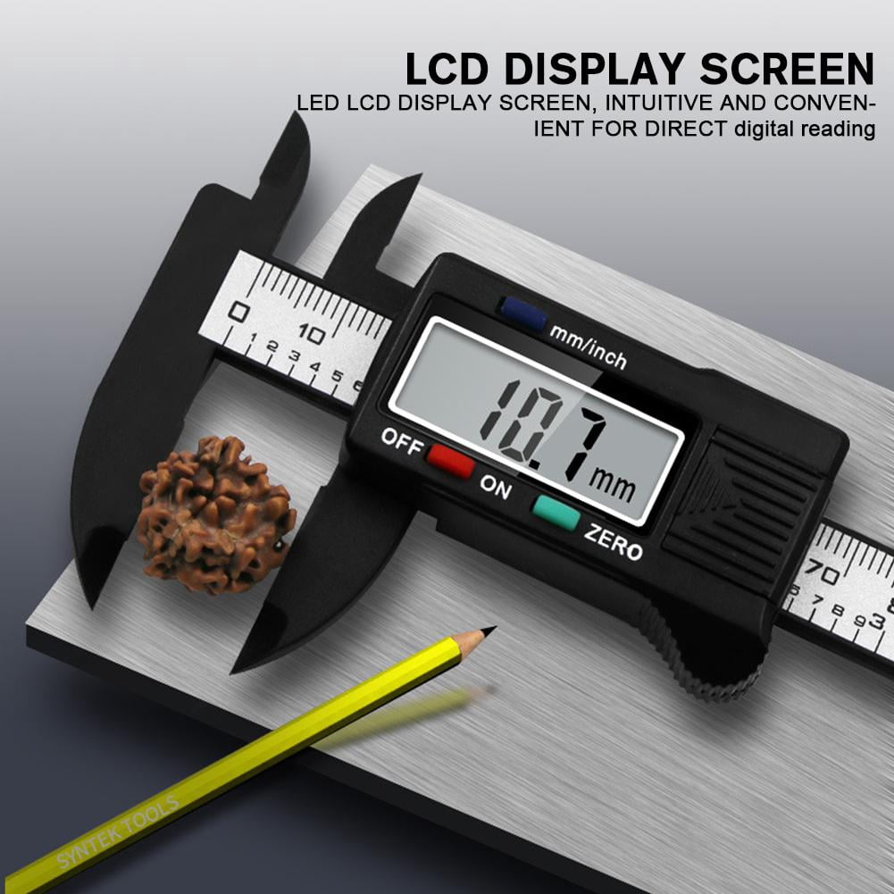New 100mm Electronic Digital Caliper Carbon Fiber Dial Vernier Caliper Digital Micrometer Tool Ruler Measuring Gauge