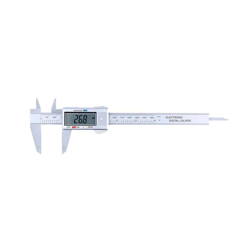Cadorn All - Plastic 0 - 150mm Digital Caliper, Silver, Electronic Measuring Tool with LCD Display