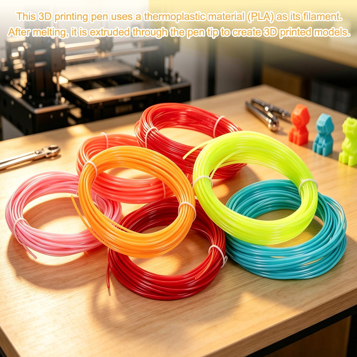 Uxcell 3D Pen Filament 3Pcs 1.75mm Total Length 196.8 Feet Water Pink PLA, 3D Pen Filament Refills Low Warping, for Creating Pictures Printed Model Printing Pen
