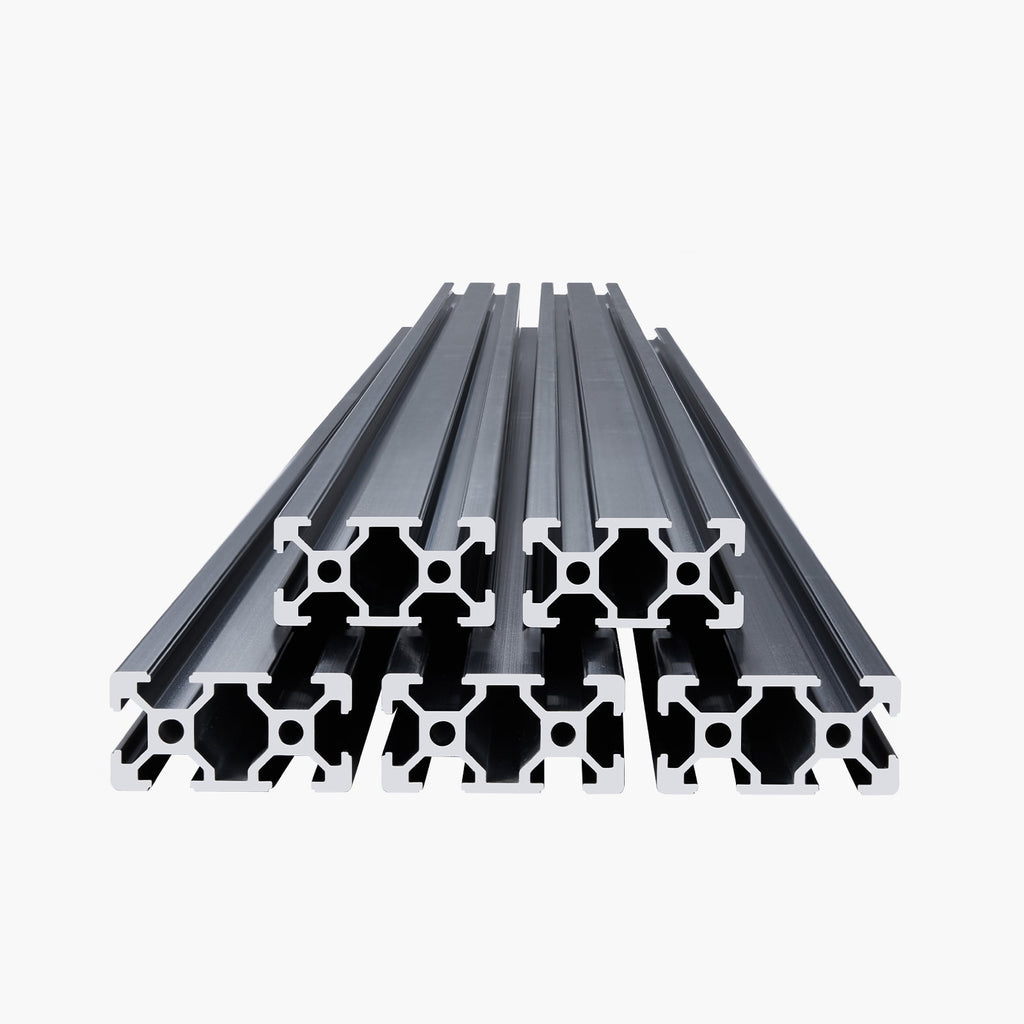 KFFKFF 5PCS 78.7 in (2000mm) T Slot 2040 Aluminum Extrusion Profile, European Standard Anodized Linear Rail, Durable Aluminum Rail for 3D Printer, CNC Projects, Laser Engraving, Black