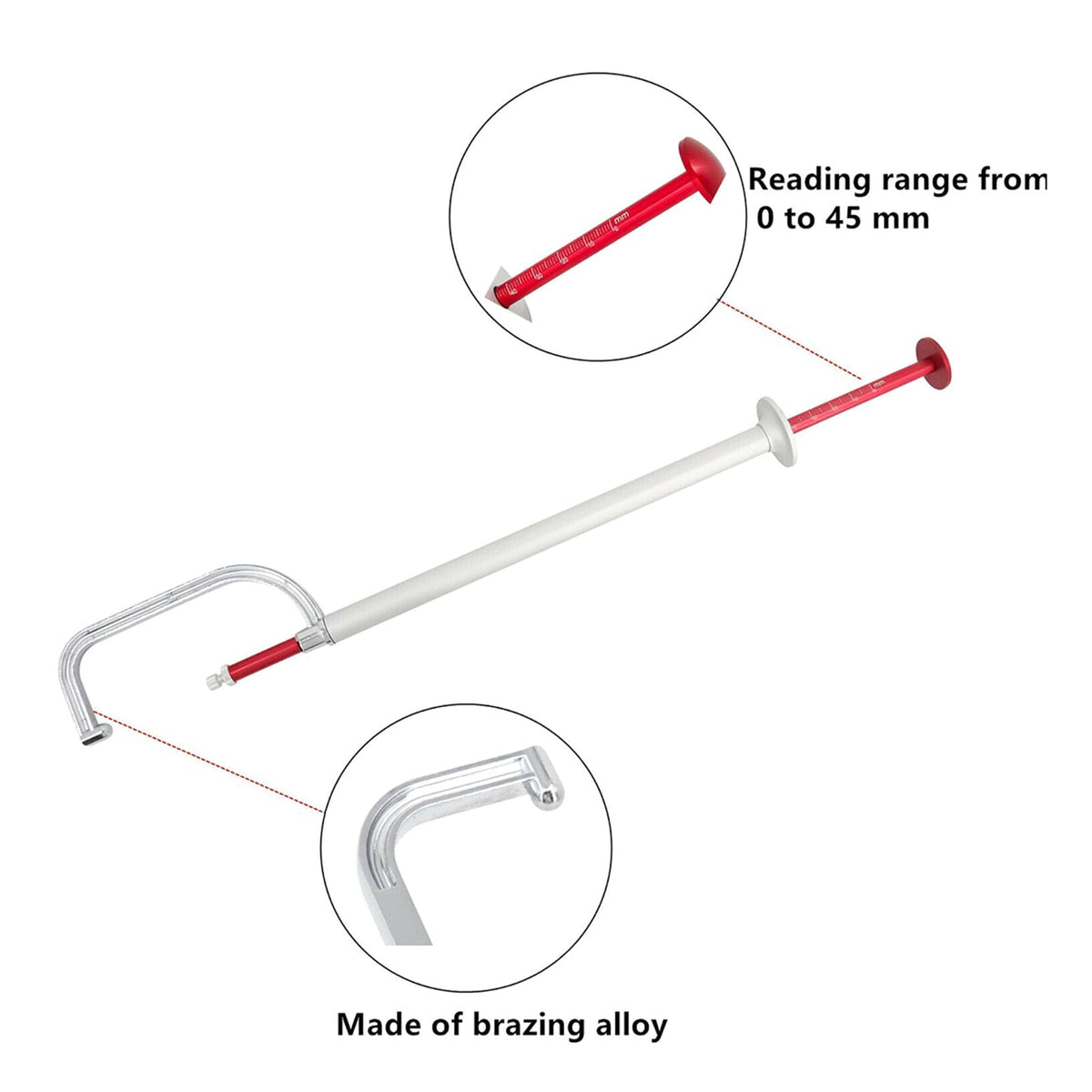 Disc Brake Rotor Caliper Brake Disc Measuring Tool Gauge Micrometer 0-45mm Brake Disc Caliper Brake Pad Detection