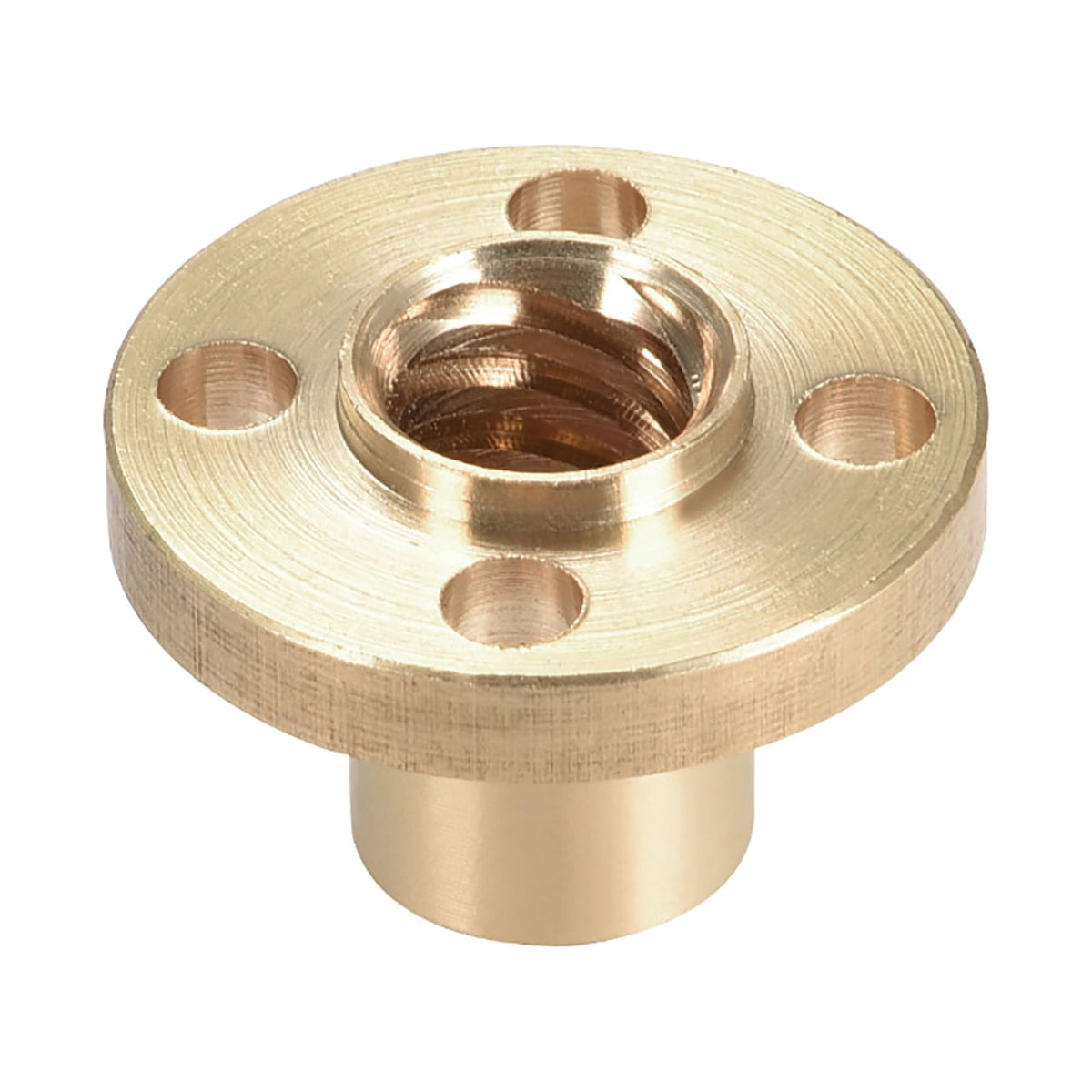 Uxcell 8mm Pitch 2mm Flange Trapezoidal T8 Screw Brass Nut for 3D Printer 2Pcs