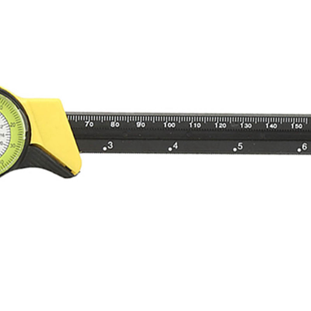 0-150mm Plastic Dial Vernier Caliper Ruler Gauge Roofessional Measure Tool (Yellow)