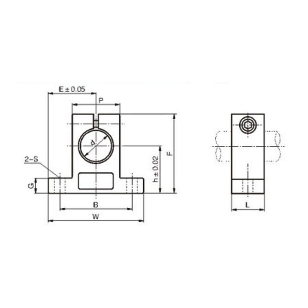 10 Pcs SK12 Linear Shaft Support 12mm Aluminum Alloy Shaft End Support Rail Guide Bracket Base Vertical Motion Rail Clamp Support Set for 3D Printers Engraving Machines CNC Slider Modules 12mm Shafts