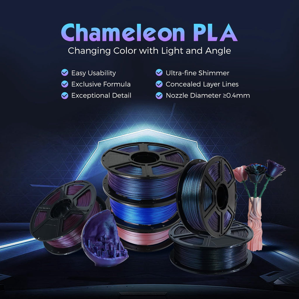 Flashforge PLA Filament 1.75mm, 1KG/2.2lbs PLA 3D Printer Filament, Burnt Titanium