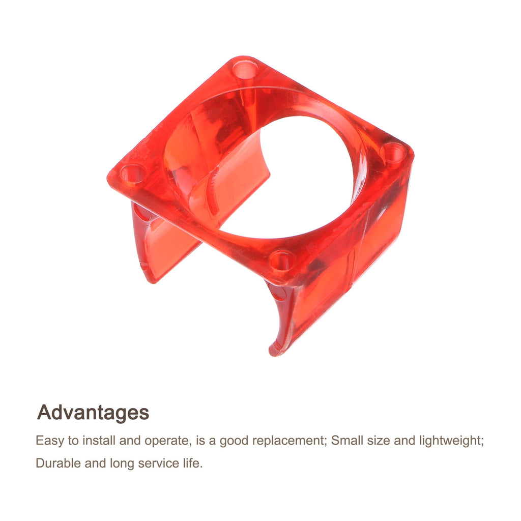 Uxcell V6 Fan Cover Radiator Cooling Fan Cover Red for 3D Printer 4 Pack