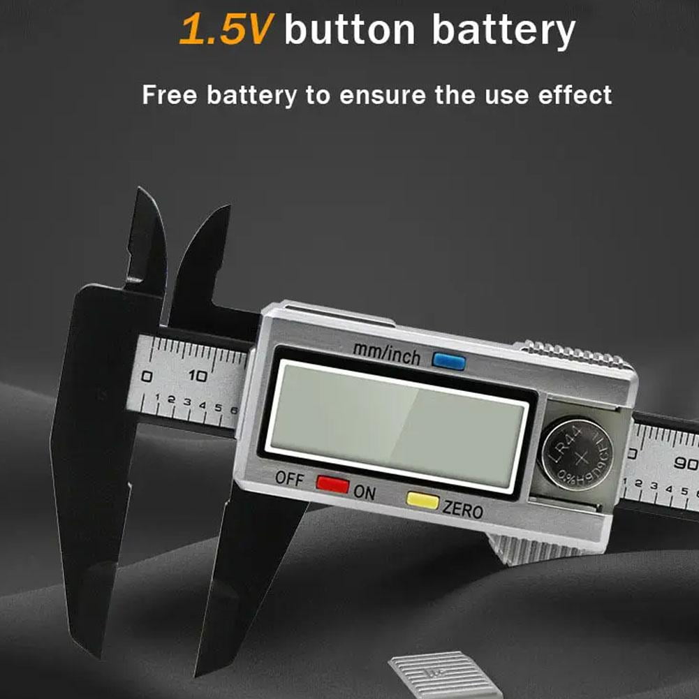 6-Inch Digital Caliper Micrometer, 0.2mm Precision Tool for Woodworking & DIY, LCD Display with Locking Screw