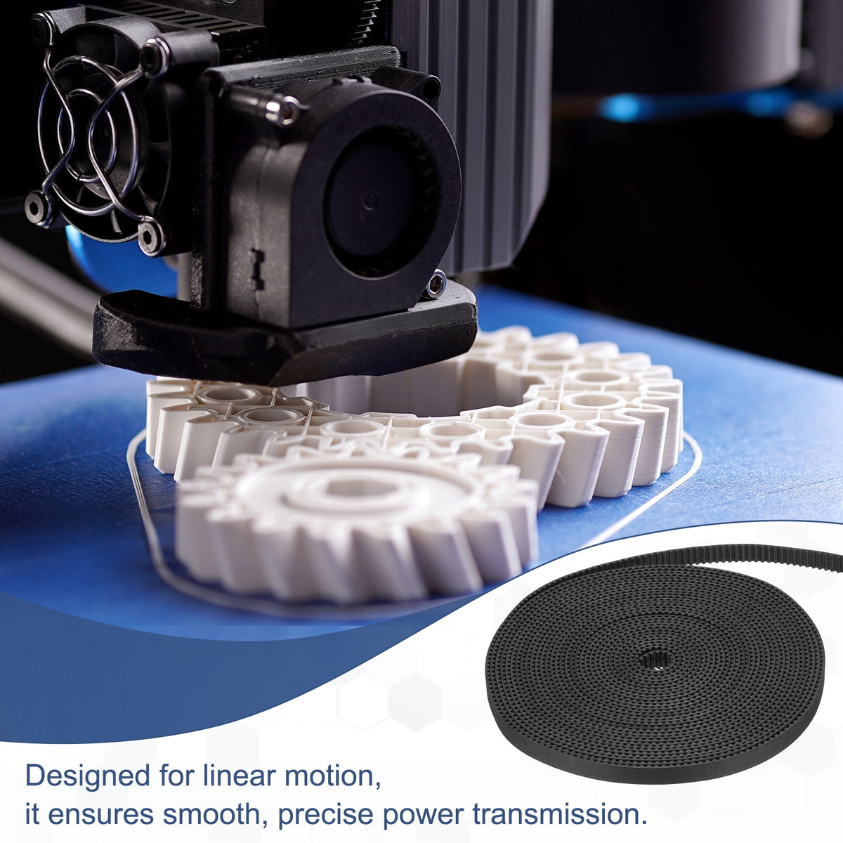 Uxcell Rubber 2GT Timing Belt 6x5000mm 2mm Pitch 1.5mm Thick Black Open Loop Pulley Timing Belt for 3D Printer