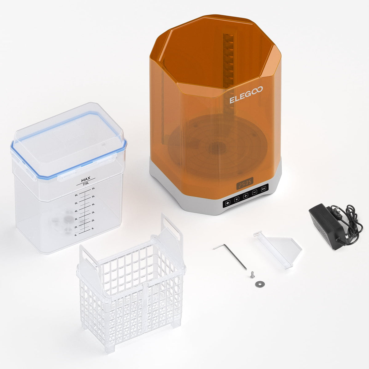 ELEGOO Mercury XS Bundle with Separate Washing and Curing Station for Resin 3D Printed Models Yellow