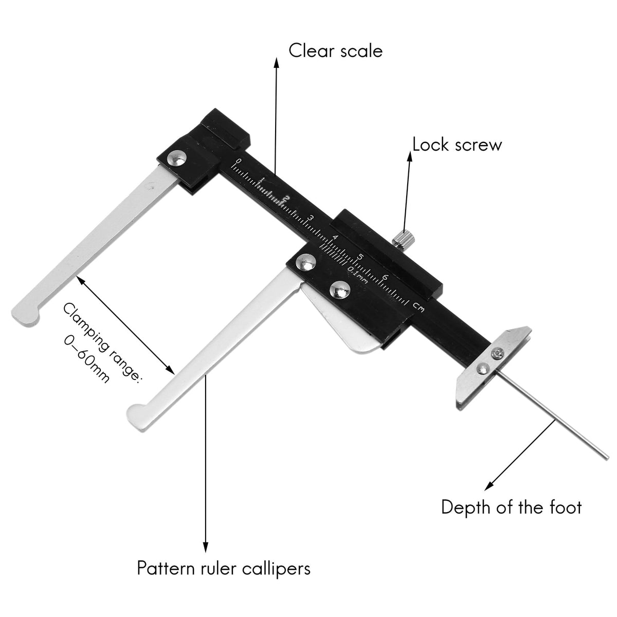 Disc Brake Rotor Thickness Caliper 0-60mm Gauge Gage Micrometer Measuring Tool