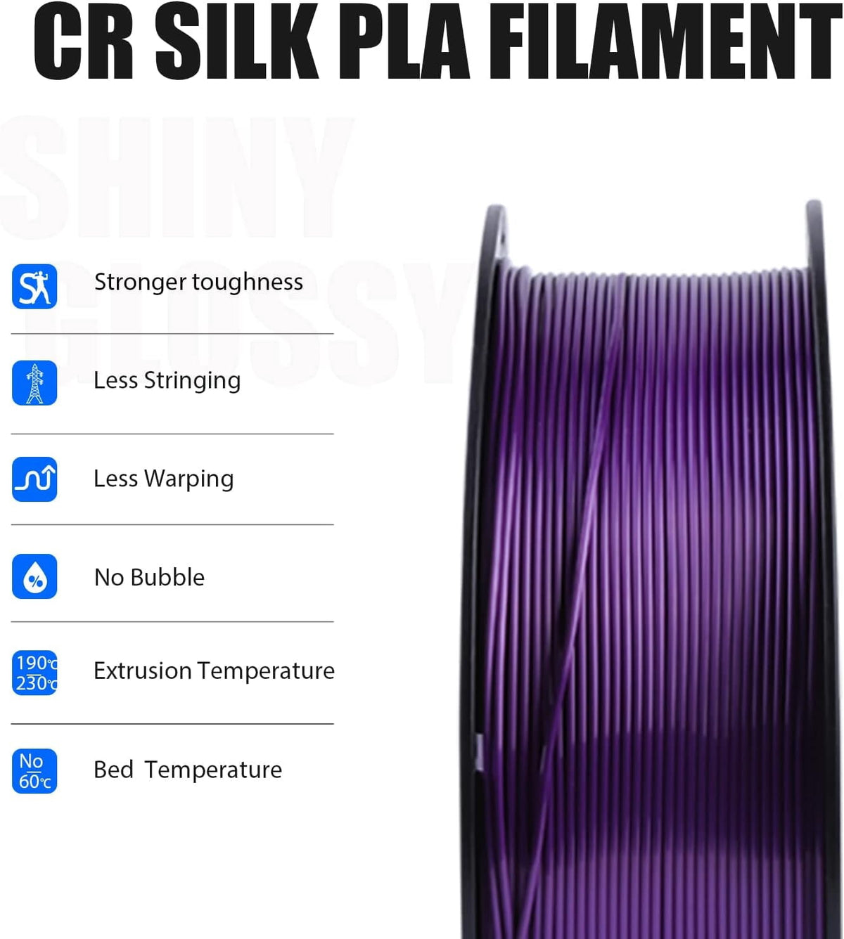 Creality 3D Printing Silk PLA Filament 3D Printer Gold Silver Shiny Filaments 1.75mm Neatly Wound Dimensional Accuracy +/- 0.03 mm Silk Smooth Printing 2.2lbs for Most 3D Printers