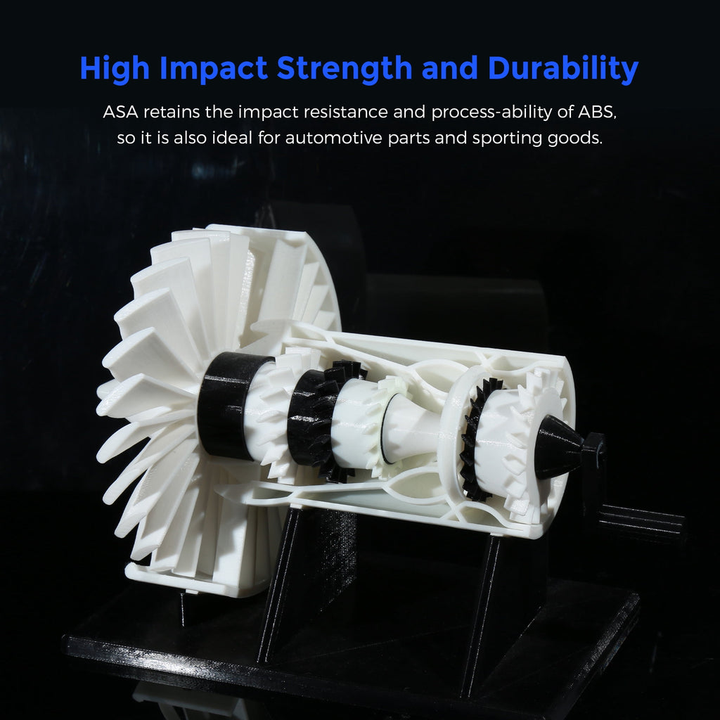 Flashforge ASA Filament 1.75mm, 1KG/2.2lbs UV Resistant ASA 3D Printer Filament with Satin Finish, Natural