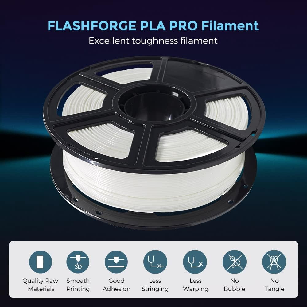 Flashforge PLA Filament 1.75mm, 1KG/2.2lbs PLA 3D Printer Filament, Blue