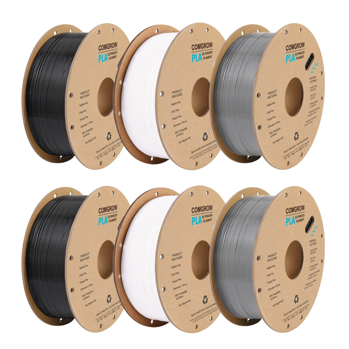 Creality Toughness PLA Filament 1.75mm Grey 1KG 3D Printer Filament