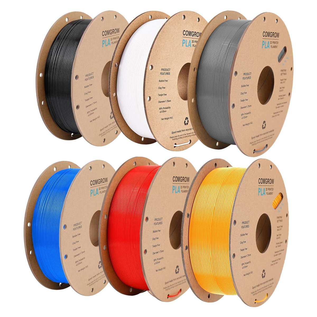 Creality Toughness PLA Filament 1.75mm Grey 1KG 3D Printer Filament