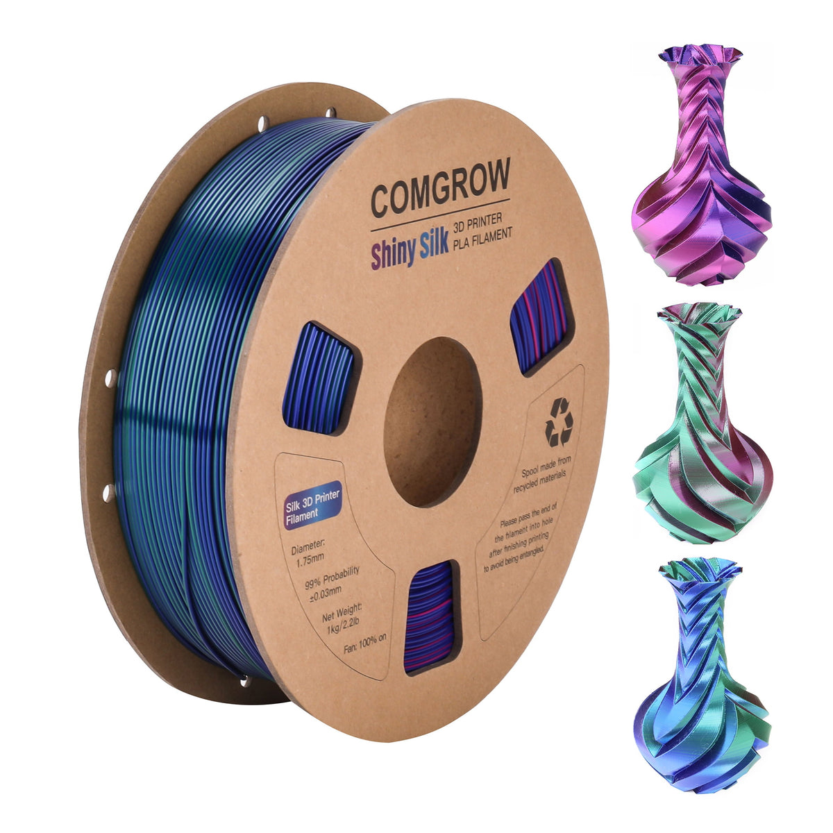 Creality Toughness PLA Filament 1.75mm Grey 1KG 3D Printer Filament