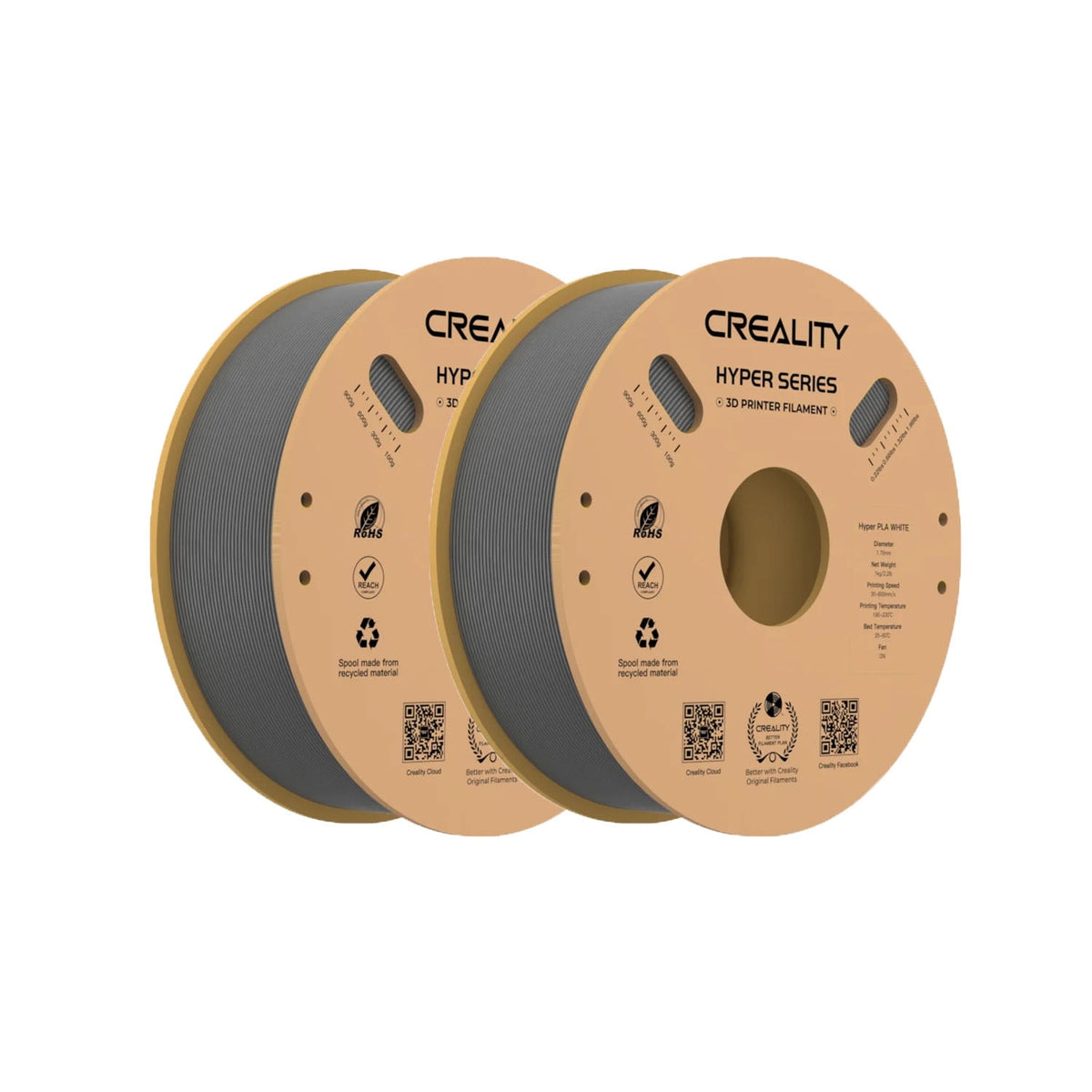 Creality Hyper PLA Filament 5kg/11lbs Spool K1 Max/Ender 3 V3 SE/KE Fused Deposition Modeling 3D Printer Filament 1.75 mm for Home Shcool Office Beginners