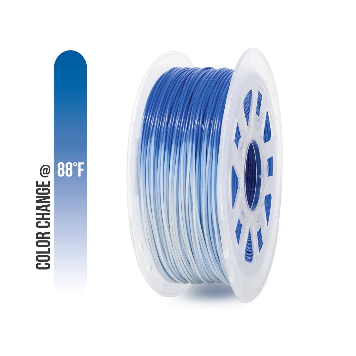 Gizmo Dorks 3mm (2.85mm) Heat Activated Color Change ABS Filament for 3D Printers 1 kg, Gray to White