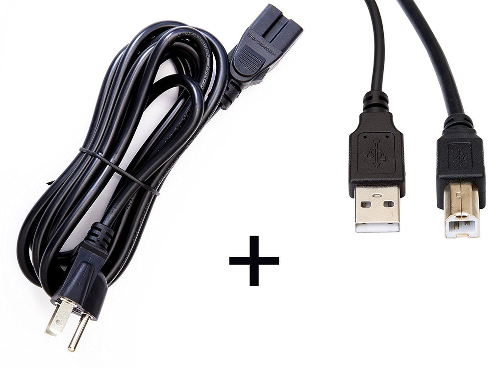 OMNIHIL Replacement (15 FT) AC Cord + (15FT) 2.0 USB Cable for XYZprinting da Vinci 1.0 3D Printer