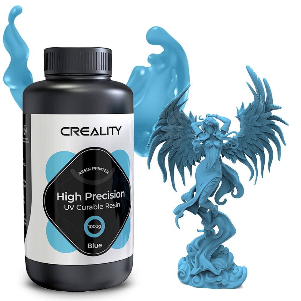 Official 8K 3D Printer Resin，1kg High Precision 405nm UV-Curing Resin Low Shrinkage, Excellent Fluidity Standard Photopolymer Resin for LCD DPL 3D Printing, Blue
