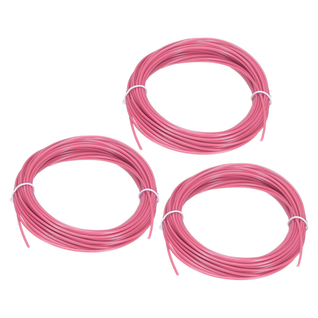 Uxcell 3D Pen Filament 3Pcs 1.75mm Total Length 196.8 Feet Fluorescent Rose PLA, 3D Pen Filament Refills Low Warping, for Creating Pictures Printed Model Printing Pen