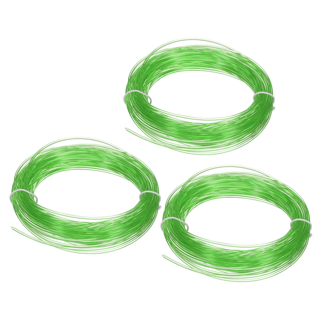 Uxcell 3D Pen Filament 3Pcs 1.75mm Total Length 196.8 Feet Transparent Green PLA, 3D Pen Filament Refills Low Warping, for Creating Pictures Printed Model Printing Pen