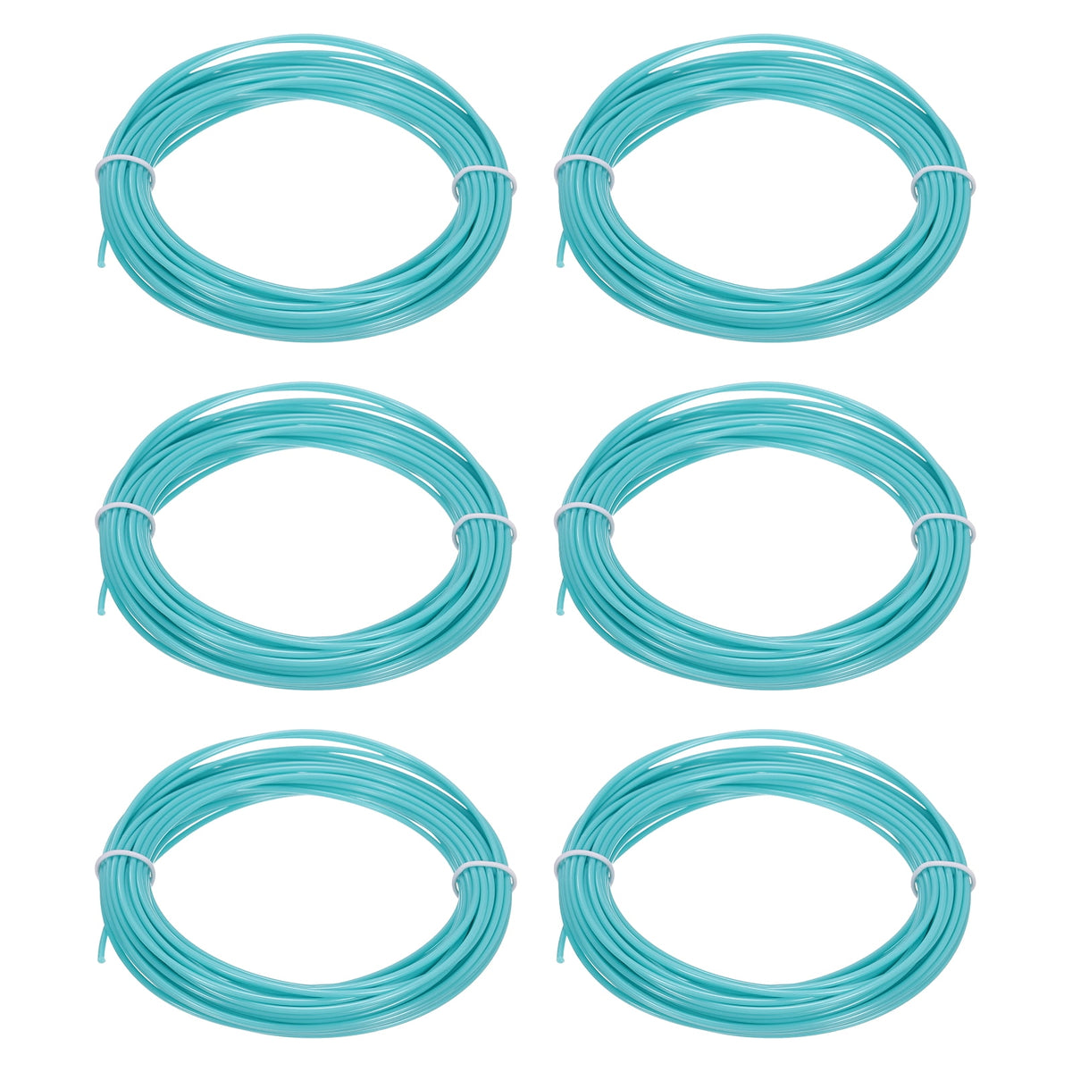 Uxcell 3D Pen Filament 6Pcs 1.75mm Total Length 196.8 Feet Cyan PLA, 3D Pen Filament Refills Low Warping, for Creating Pictures Printed Model Printing Pen