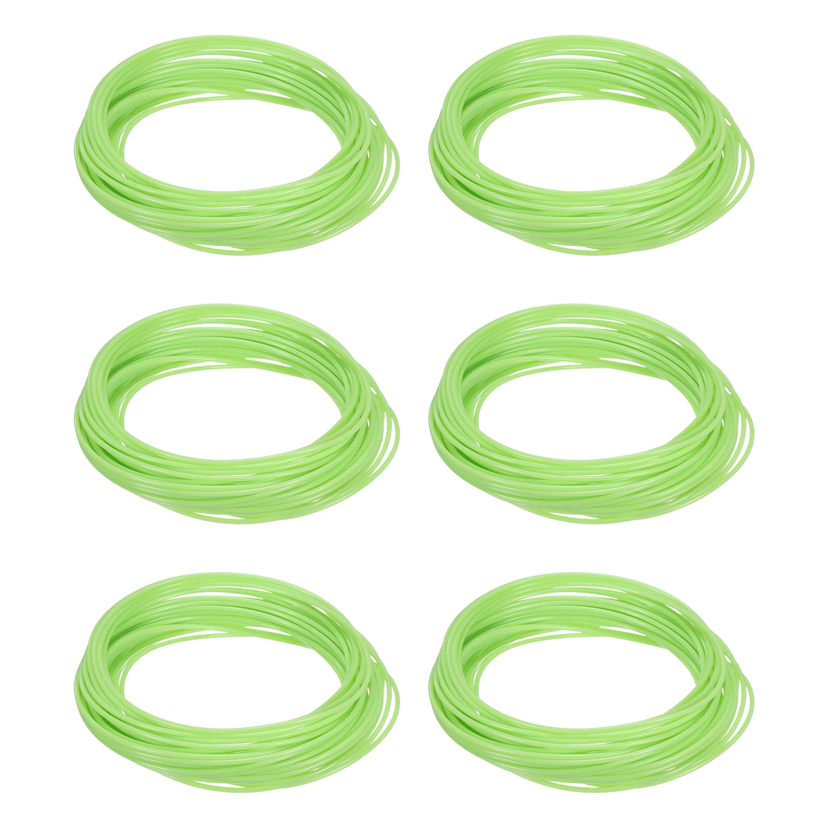 Uxcell 3D Pen Filament 6Pcs 1.75mm Total Length 196.8 Feet Light Green PLA, 3D Pen Filament Refills Low Warping, for Creating Pictures Printed Model Printing Pen