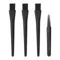 Uxcell ESD Brush, 3Pcs Electronic Cleaning Brush Set with Tweezers Anti Static Cleaning Tools Plastic Pen-Shaped Nylon for PCB Computer Keyboard Camera 3D Printers, 18x18mm Bristles