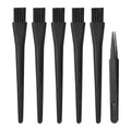 Uxcell ESD Brush, 5Pcs Electronic Cleaning Brush Set with Tweezers Anti Static Cleaning Tools Plastic Pen-Shaped Nylon for PCB Computer Keyboard Camera 3D Printers, 18x18mm Bristles