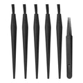Uxcell ESD Brush, 5Pcs Electronic Cleaning Brush Set with Tweezers Anti Static Cleaning Tools Plastic Pen-Shaped Nylon for PCB Computer Keyboard Camera 3D Printers, 18x12mm Bristles