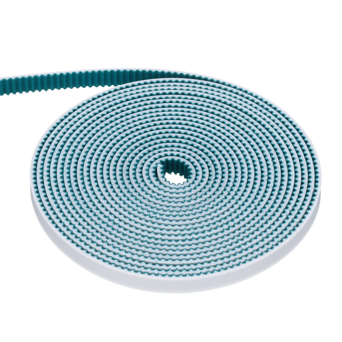 Uxcell PU Steel Cord 2GT Timing Belt Green Cloth Teeth 6x2000mm 2mm Pitch 2mm Thick White Open Loop Pulley Timing Belt for 3D Printer