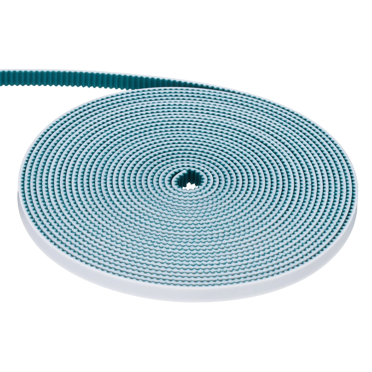 Uxcell PU Steel Cord 2GT Timing Belt Green Cloth Teeth 6x5000mm 2mm Pitch 2mm Thick White Open Loop Pulley Timing Belt for 3D Printer