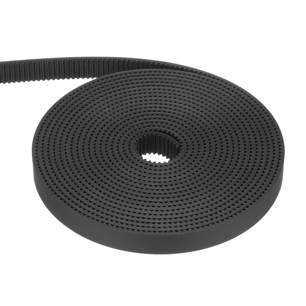 Uxcell Polyurethane PU Steel Cord 2GT Timing Belt 10x2000mm2mm Pitch 2mm Thick Black Open Loop Pulley Timing Belt for 3D Printer