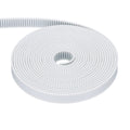 Uxcell Polyurethane PU Steel Cord 2GT Timing Belt 10x2000mm2mm Pitch 2mm Thick White Open Loop Pulley Timing Belt for 3D Printer